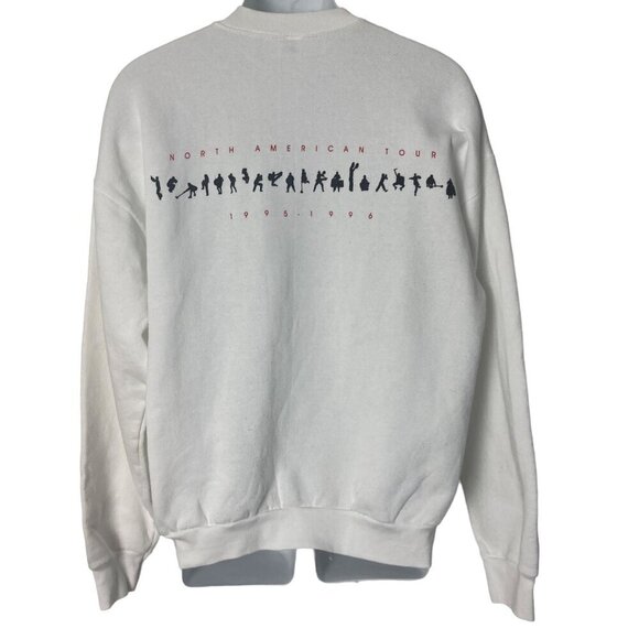 Vintage 90s Stomp North American Tour Sweatshirt XL Fruit Of The Loom White - Picture 4 of 7